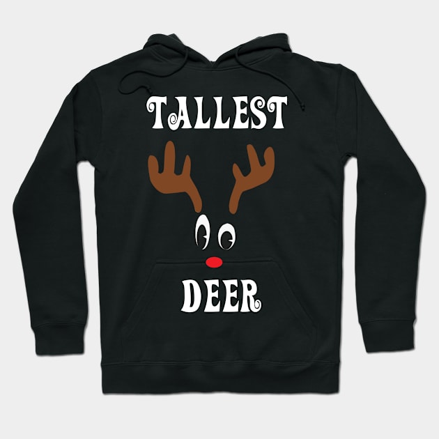 Tallest Reindeer Deer Red nosed Christmas Deer Hunting Hobbies Interests Hoodie by familycuteycom